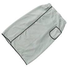 Men's Coral Fleece Bath Skirt Towel Wrap, Absorbent Wearable Robe for Home Bathroom, Light Green 135x80cm