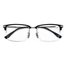 Lunettes de lecture rectangulaires pour homme, monture optique en aluminium, branches en titane, demi-cerclées, 144 mm, Ti04, +3,50