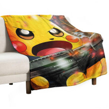 Pikachu Koningin Deken, Cadeau voor Kinderen, Superzachte Lichtgewicht Comfortabele Pluche Flanellen Deken, Geschikt voor Beddecoratie, Bank, Alle