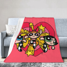 De Powerpuff Girls hoteldeken, anime deken voor op bed, bankdeken, ultrazachte fleece deken voor slaapkamer en woonkamer, 60x50 inch