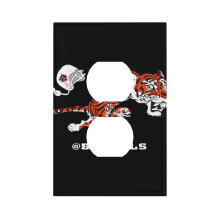 Bengals Lichtschalter mit römischem Rahmen, Einzel- und Doppel-/Zugschalter aus Leder