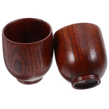 2 stuks houten kopjes, theeglazen, natuurlijke houten kopjes, houten wijnmokken, houten wijnglazen, houten waterbekers