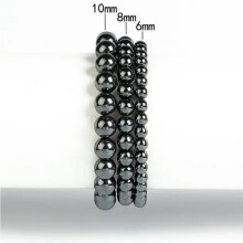 RSAMD4/6/8/10mm Drievoudige Bescherming Obsidiaan Hematiet Tijgeroog Armband Energie Sieraden - Magnetische Hematiet - 4mm