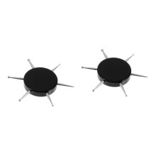 Nail Art Dotting Tools Set with Precision Tips, Double Ended Rhinestone Applicator Black Stainless Steel