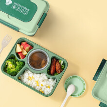 Lunchbox für Kinder, Bento-Box für Erwachsene, Lunchbehälter für Erwachsene/Kinder/Kleinkinder, 1600 ml, 5 Fächer, integrierter