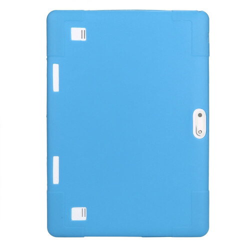 Capa universal de silicone para tablet Android de 10 a 10,1 polegadas, à prova de choque e com proteção total (azul claro). 1