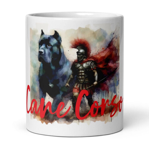 Cane Corso Roman Sol White glossy mug (11 oz) 2