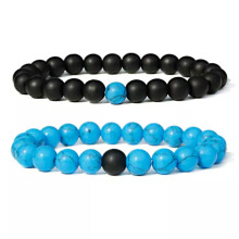 RSAMD2 pezzi/set Braccialetti per coppie uomo donna Re e Regina Braccialetti Corona Lava YinYang-Coppie-5
