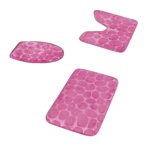 Winysin1PC Μπάνιο Τρία Ανάγλυφα 50*80cm+50*40cm (Σχήματος U) +40*40cm Καπάκι Λεκάνης 1