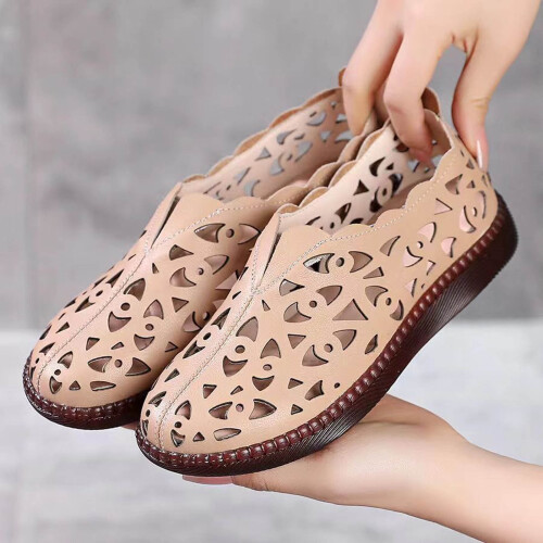 OAVQHLG3B Γυναικεία Σανδάλια Slip On για Καλοκαιρινό Στυλ, Κλειστά Δάχτυλα, Αναπνέοντα 1