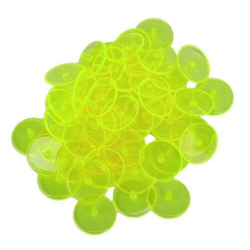 Eease 50pcs 24mm Plastic Golf Ball Marker Yellow 1