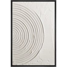 Leinwandbild: Geometrische Spiralen, abstrakte Formen, modernes Boho-Dekor für Wohn- und Schlafzimmer – 40 x 60 cm, Schwarz