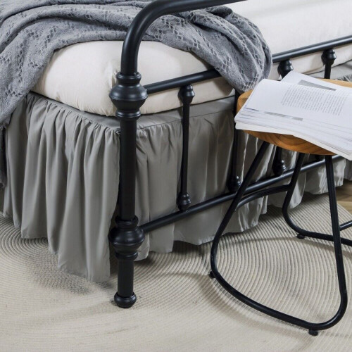 WSYW Luxury Bed Helma SuperSoft Solid Microfiber Pliseerattu 14" Premium Dust Ruffle 1