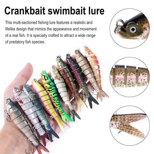 Isca de pesca Soug Multi Jointed Swimbait Sinking Wobblers Lot Hard Crankbaits D1Nova 2