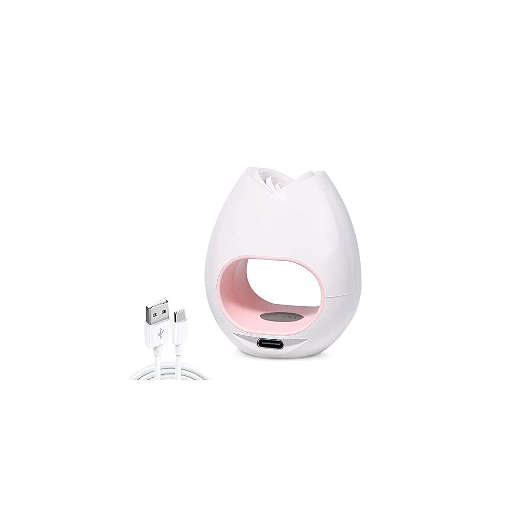 White Mini Led Nail Lamp Uv Gel Dryer For Single Finger Fast Curing Usb Compact Travelfriendly