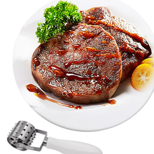 YULIJU Steakfleischklopfer Rollhammer Weiß 2