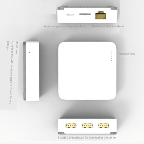 Διακομιστής εκτύπωσης δικτύου USB 3 θυρών NP332 Διακομιστής εκτύπωσης δικτύου 2