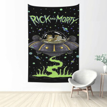 Tapisserie murale Rick et Morty (Anime) pour chambre d'adolescent, dortoir ou salon