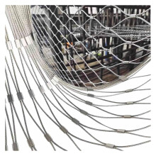 Balcony Safety Netting Stainless Steel Rope Mesh for Fall Prevention 1.2x15m 10cm Grid