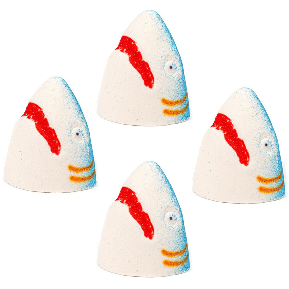 Shark Bath Bomb for Kids, Colorful Fizzy Ocean Animal Gift Set, Playful Shark Shape (4pcs)
