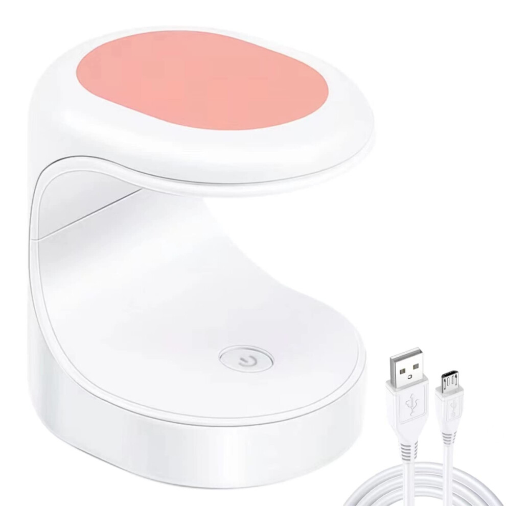Pink Gel Nail Lamp 16W Usb Powered Uv Led Nail Dryer For Fast Gel Curing And Professional Finish