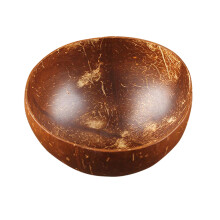 Reusable Coconut Smoothie Bowl Versatile Food Serving Containers Handcrafted Coconut Shell Bowls Natural Wooden Salad Bowls Tropical Charm Decorative