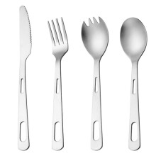 Titanium Spork Set for Outdoor Dining, Easy To Clean Portable Design Lightweight Durable Camping Utensils, Non Toxic Corrosion Resistant Spork with Er