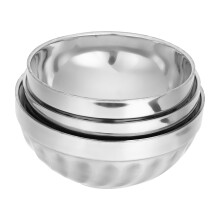 Conjunto de Tigelas Isoladas em Aço Inoxidável com Parede Dupla, Resistentes ao Calor, Saudáveis, Duráveis e Ideais para Crianças, com Design
