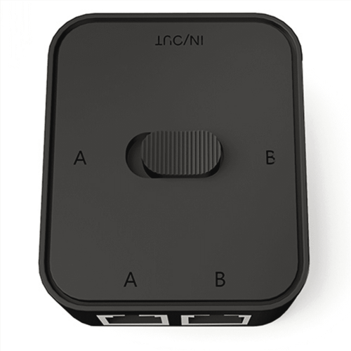 2X 2 Port Gigabit Network Switch RJ45 Switch Network Splitter Cable Extender 2 Way External Network Switcher Splitter 1
