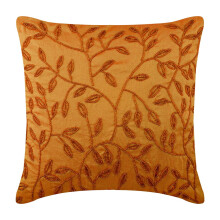 Capa de almofada laranja 40x40cm em seda artificial com zíper, estampa floral e da natureza, almofada decorativa moderna para sofá - Cítricos