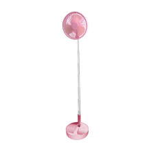 BOFEER Folding Telescopic Floor Fan Summer Mute Student Desktop Table Fan (Pink)