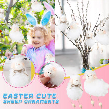 WinysinOrnaments Osterbaum aus Filz, handgeschöpft, Schaf-Ornament zum Aufhängen
