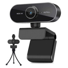 Webcam mit Mikrofon, Full HD 1080P Webcam-Videokamera für
