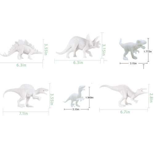 Κιτ ζωγραφικής δεινόσαυρων CNKOO3D με 6 δεινόσαυρους για παιδιά ηλικίας 3-15 ετών, 2