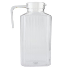 Jarra acrílica con tapa de 1800 ml, jarra transparente para zumo, leche, limonada, té helado, café, infusión de frutas - Duradera y fresca