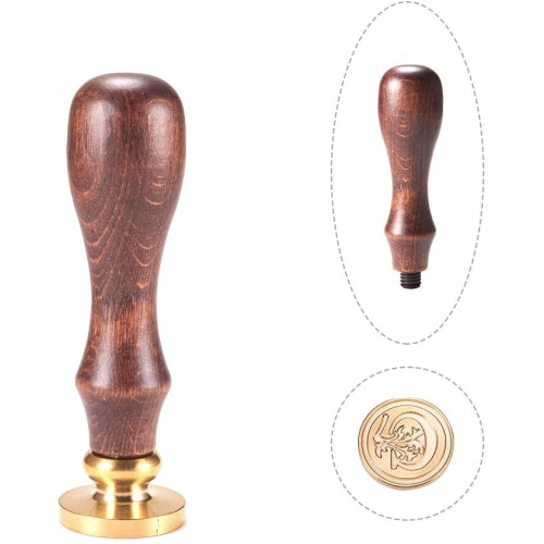 Σφραγίδα Σφραγίδας Κεριού Vintage Retro Brass Head Ξύλινη Λαβή Αλφαβήτου Γράμμα C Αρχικό