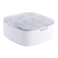 Opbergdoos voor datakabels op het bureau, plastic kabelorganizer, stofvrije opbergdoos voor stroomkabels voor thuis of op kantoor, wit