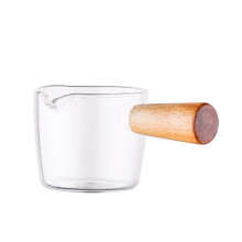Tssuoun High Borosilicate Glass Milk Pot Heat-Resistant Saucepan Sauce Pan small