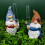 Βροχόμετρα, άγαλμα κήπου Gnome με 2 γυάλινους σωλήνες, χειροποίητος βαμμένος 6
