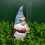 Βροχόμετρα, άγαλμα κήπου Gnome με 2 γυάλινους σωλήνες, χειροποίητος βαμμένος 4