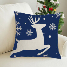 Antqov Kerstkussenhoezen 18x18 inch, kleurrijke sneeuwvlokken sierkussens, passend bij feestelijke bankdecoratie