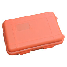 Estuche de supervivencia de plástico, caja sellada e impermeable para acampar (M Naranja)