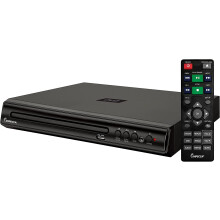 Lecteur DVD compact DVHP9109 pour téléviseur avec entrée USB/AV, multizone, câbles AV et télécommande inclus.