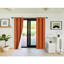 k60 Blackout Curtain Room Darkening 95" length Orange Color for Large Window Sliding Door 2 panels for bedroom home décor