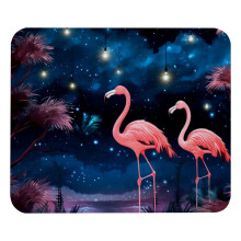 Mouse pad Star Flamingo 8.3'' x 9.8'' cu bază antiderapantă din cauciuc, compatibil cu laptop, scris și jocuri