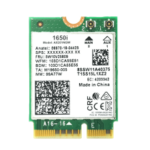 Karta WiFi 1650i AX201NGW 3000 Mb/s WIFI6 2.4G/5G dwuzakresowa Cnvio2 Bluetooth 5.1 bezprzewodowa karta WiFi dla systemów Windows 10 i Windows 11