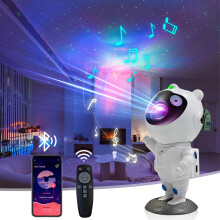 Sød Panda Astronaut Galakse Projektor, 360 Justerbar Stjerneklar Tåge Lys til Soveværelse, Hjem, Børneværelse Dekor Æstetisk