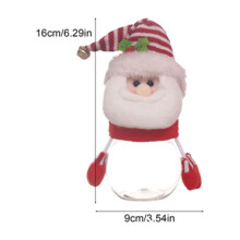 Weihnachtsbonbonglas mit Weihnachtsmann-/Schneemanndeckel, passend zur Weihnachtsdekoration – lebensmittelechtes Kunststoffglas, ideal für