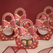 SUSUchens5 stuks snoepdoosjes, delicate papieren feestdoosjes met prachtige print, koningsblauw.