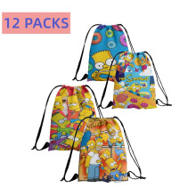 12 pakkausta Simpsonien karkkipusseja kiristysnyörillä Stitch Party -herkkupusseja syntymäpäiväjuhlien koristeluun